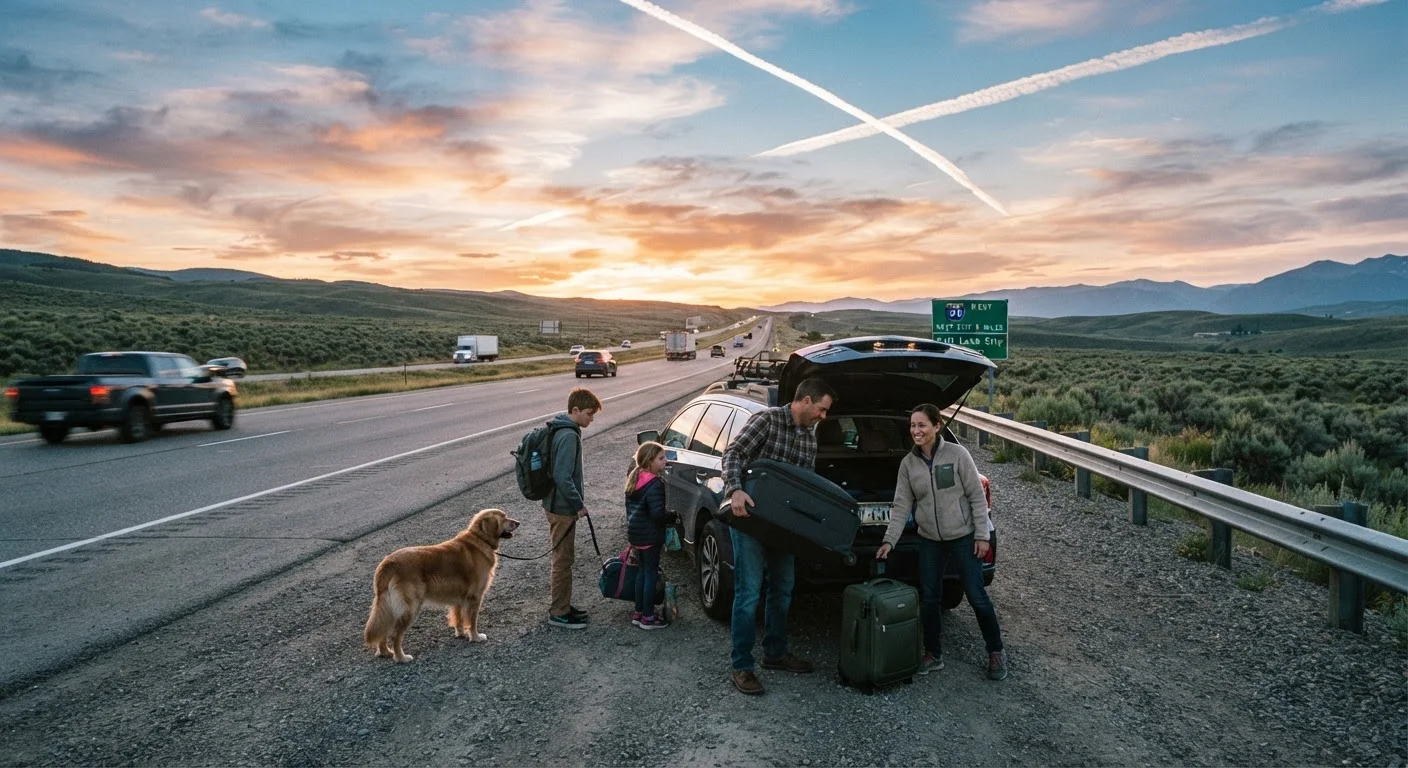 Splitting Long-Distance Travel Between Flying and Driving